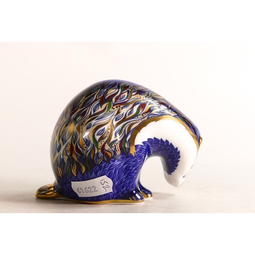 258 - Royal Crown Derby paperweight, Buxton Badger, exclusive to John Sinclair of Sheffield and Bakewell, ... 