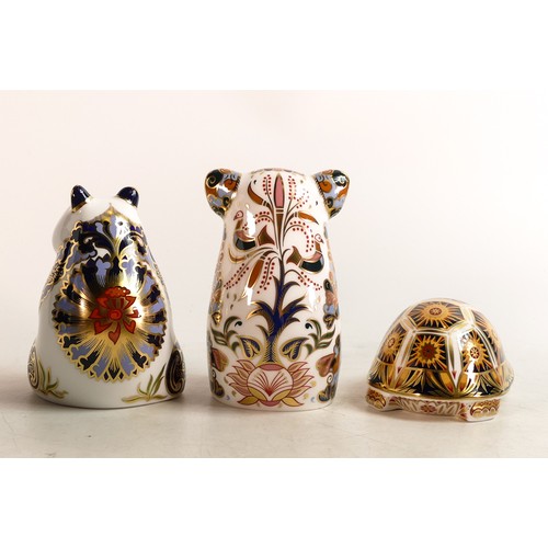 271 - Royal Crown Derby Endangered Species series paperweights to include Koala, Madagascan Tortoise and I... 