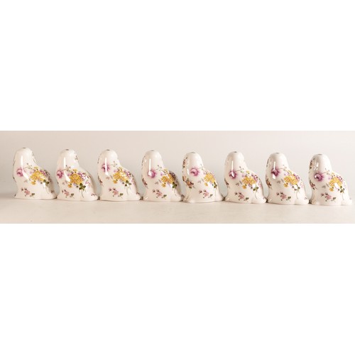 296 - Eight Royal Crown Derby Posey spaniels. Limited edition. Boxed with certificates (8)