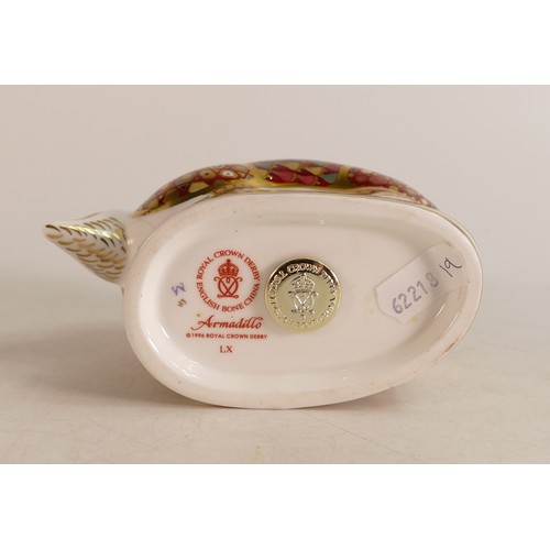 310 - Royal Crown Derby paperweight Armadillo.