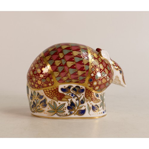 310 - Royal Crown Derby paperweight Armadillo.