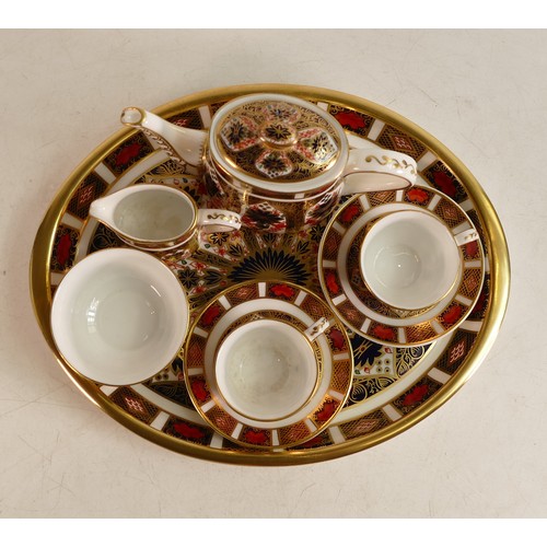 360 - Royal Crown Derby 1128 'Old Imari' miniature collectors tea set (8)