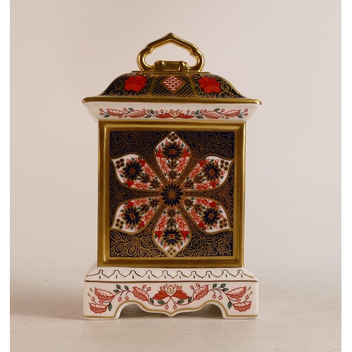 364 - Royal Crown Derby Old Imari Carriage Clock, height 19cm