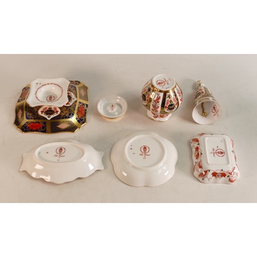 367 - A collection of Royal Crown Derby Old Imari 1128 to include boxed egg cup and saucer, boxed footed b... 