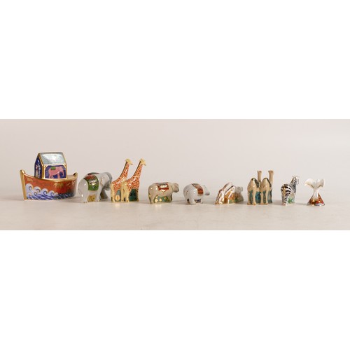 382 - Royal Crown Derby complete Noah's Ark set to include Ark, 7 pairs of animals and dove of peace (9)