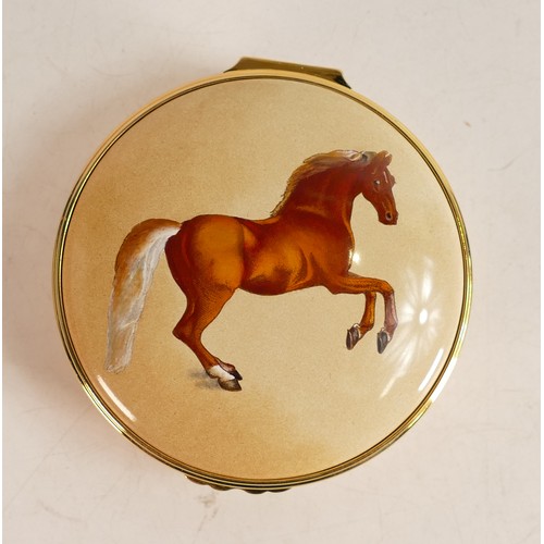 428 - Halcyon Days enamelled musical box Whistlejacket. Limited edition 78/250. Boxed with certificate