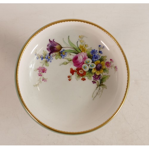 487 - Royal Worcester handpainted signed Henry Chair, floral and gilt bonbon dish. Puce marks to base. Hei... 