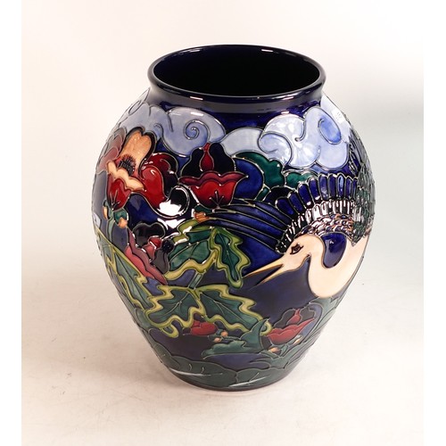 497 - Moorcroft Kyoto pattern vase of bulbous form. Designed by Rachel Bishop. Height: 27cm