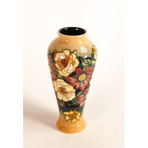 574 - Moorcroft Victoriana vase, M.C.C 1997 piece, signed by Emma Bossons. Height 19.5cm, boxed together w... 