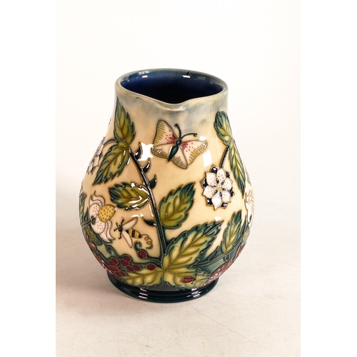 575 - Moorcroft Hedgerow jug, marked Master to base, trial 21/4/99.  Height 14.5cm, boxed