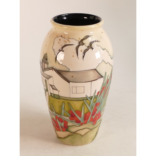 639 - Moorcroft Whitby Lighthouse vase, limited edition 58/100, signed to base, dated 2017, 20cm.