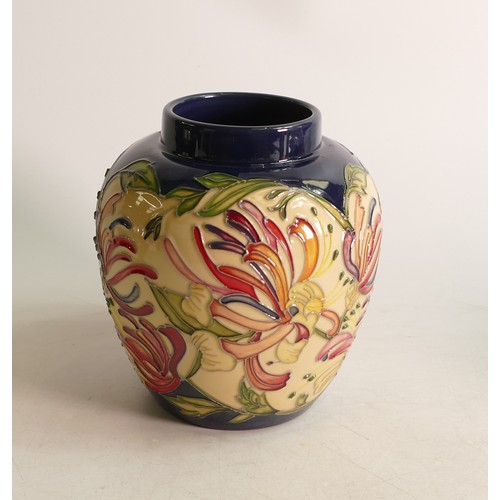 661 - Moorcroft Honeysuckle vase, designed and signed by Kerry Goodwin. Height 13.5cm