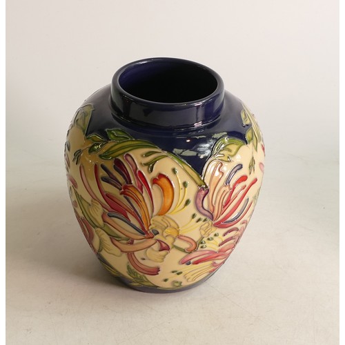 661 - Moorcroft Honeysuckle vase, designed and signed by Kerry Goodwin. Height 13.5cm