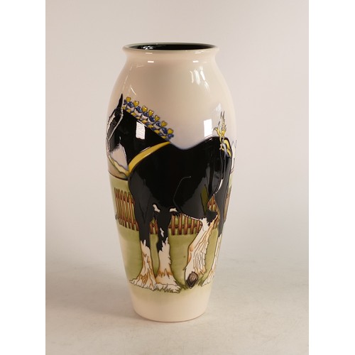 667 - Moorcroft Lochanna Shire horse vase, signed by designer Kerry Goodwin. Limited edition 27/50, height... 