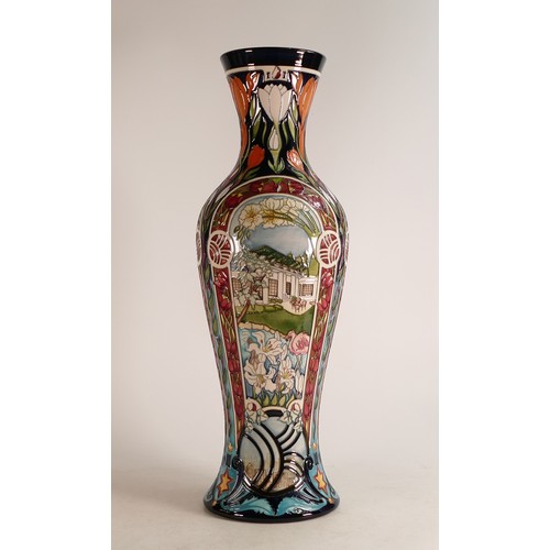 672 - Moorcroft Prestige Rooftop paradise vase, signed by designer Paul Hilditch. Numbered edition No 23, ... 