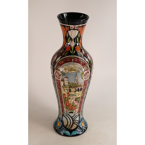 672 - Moorcroft Prestige Rooftop paradise vase, signed by designer Paul Hilditch. Numbered edition No 23, ... 