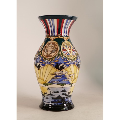 674 - Moorcroft Victory VE Day 75yrs Anniversary 1945-2020 vase. Trial piece by designer Paul Hilditch. Re... 