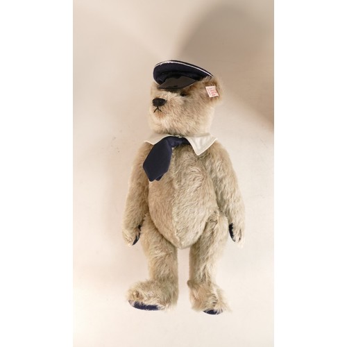 1677 - Boxed Steiff limited edition Captain Mach the Concorde Bear, grey, height 33cm