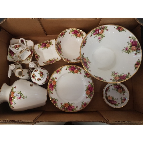 452 - Royal Albert Old Country Roses pattern items to include flared fruit bowl, 4 cereal bowls, 6 salad p... 