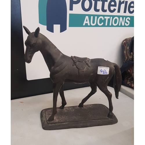 466 - Large spelter model of a horse, 32cm in height.