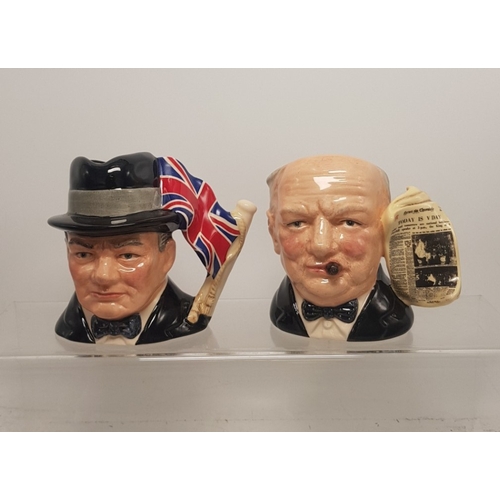 382 - Royal Doulton small character jugs Winston Churchill D6934 together with limited edition Sir Winston... 