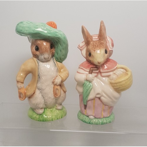 392 - Royal Albert large figures Benjamin Bunny and Mrs Rabbit (2).