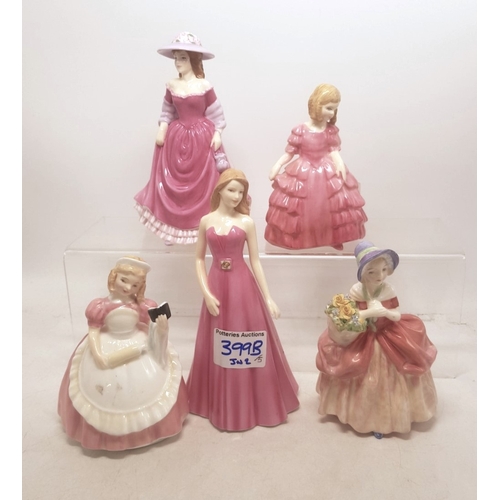 399B - Royal Doulton small figures to include Cookie, Summer Breeze, Rose, Pisces and Cassie (5).