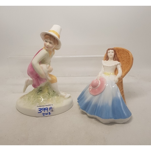 399F - Royal Doulton figures to include Tom Tom the Piper's Son HN3032 and Annabel HN4782 (2).