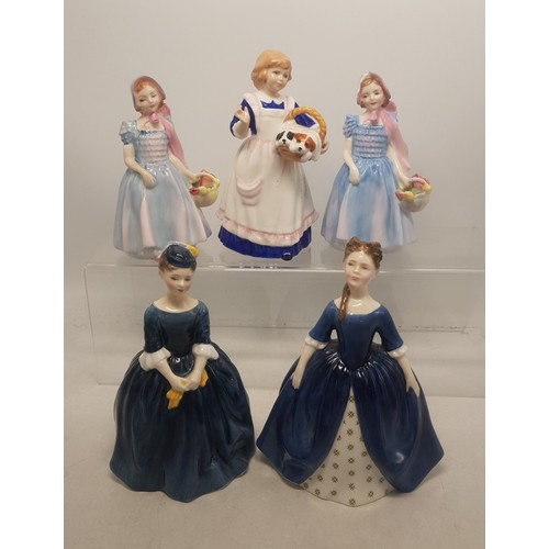 399A - Royal Doulton small figures to include Wendy (2nd), Quiet They're Sleeping, Debbie, Cherie and Wendy... 