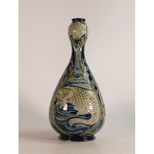 694 - A William Moorcroft (1872-1945) rare Carp vase c1902, signed in green. W MOORCROFT DES,
Tube-lined, ... 