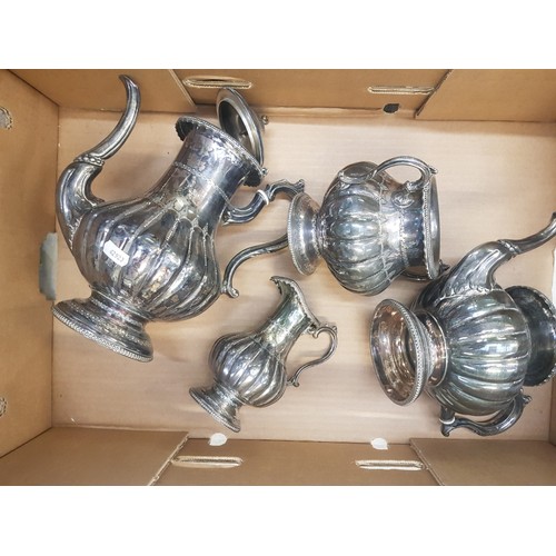 509 - Silver plated 4 piece tea service (4).