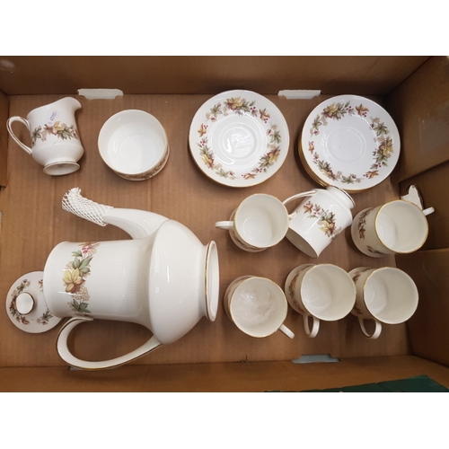 531 - Royal Standard 'Lyndale' pattern coffee set, coffee pot, 6 cups, 6 saucers, cream jug and sugar bowl... 