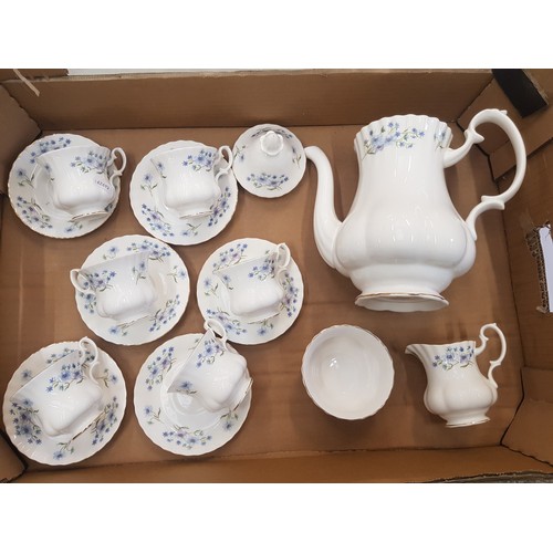 548 - Richmond floral on white ground 15 piece coffee set (1 tray).