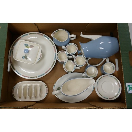 549 - Wedgwood Seander tea and dinner ware to include coffee pot, coffee cans and saucers, gravy boat and ... 