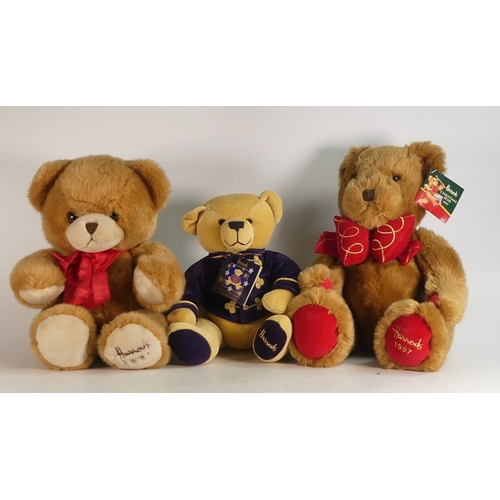 201 - Three Harrods teddy bears dated years 1997, 1991 and Nursery Bear 2000 (3)