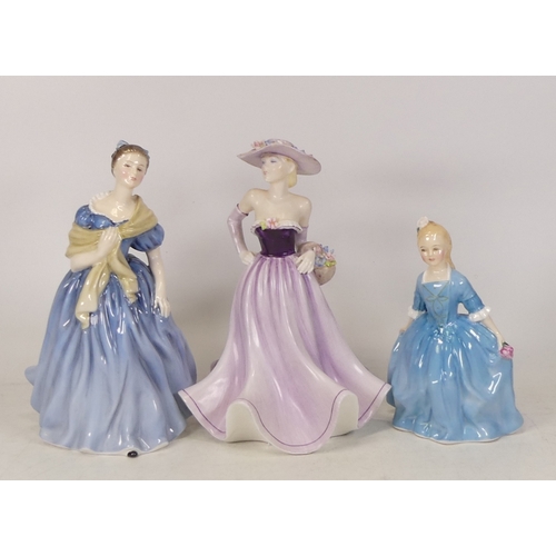 222 - Three Lady Figures to include Royal Doulton Adrienne HN2304, Child from Williamsburg HN2154 and Coal... 