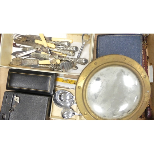 58 - A Mixed Collection of Items to include Cased and Loose Silver Plate Cutlery incl. Henry Hird Fruit S... 