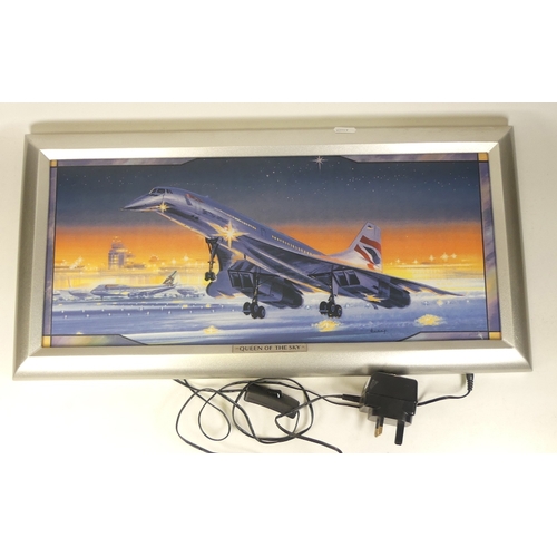 68 - The Bradford Exchange Light up Queen of the Sky Concorde wall plaque, limited edition, Number A1120