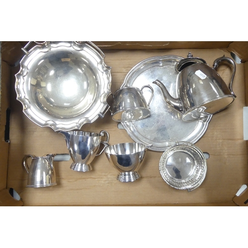 273 - A Small Collection of Silverplated Items to include Small Fruit Bowl, Tray, Sugar Bowl and two Milk ... 