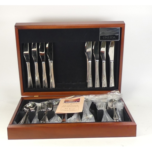 344 - Oneida cased cutlery set. Unused