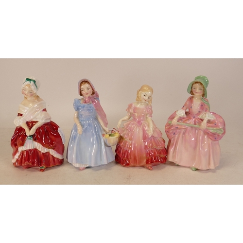 168 - Four Royal Doulton Child Figures to include Wendy HN2019, Bo Peep HN1811, Rose HN1368 and Peggy HN20... 