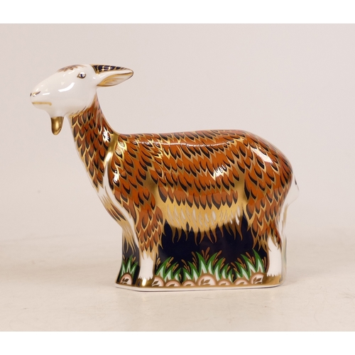 170 - Royal Crown Derby exclusive edition Nanny Goat paperweight, Gold stopper