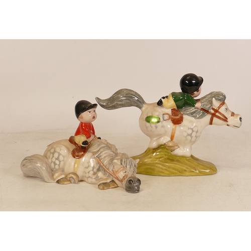 193 - Two Beswick Thelwell Pony Express together with Kickstart (2)