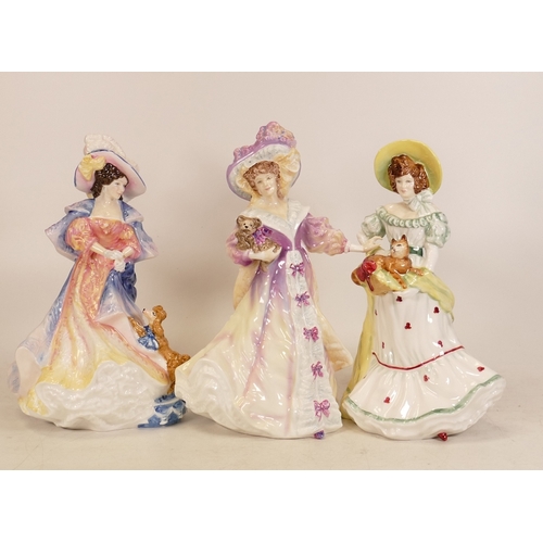 195 - Three Royal Doulton Lady Figures to include Lily HN3626, Katherine HN3708 and Jane HN3711 (3)