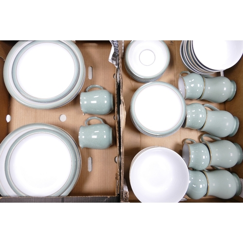 228 - Denby Regency Green Tea and Dinnerware to include 10 Dinner Plates, Two Side Plates, Ten Cake Plates... 