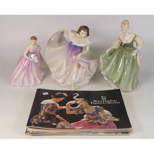 189 - Royal Doulton figurines to include Invitation HN2170 , Gypsy Dance HN2230 , Fair Lady Hn2193 with 4 ... 