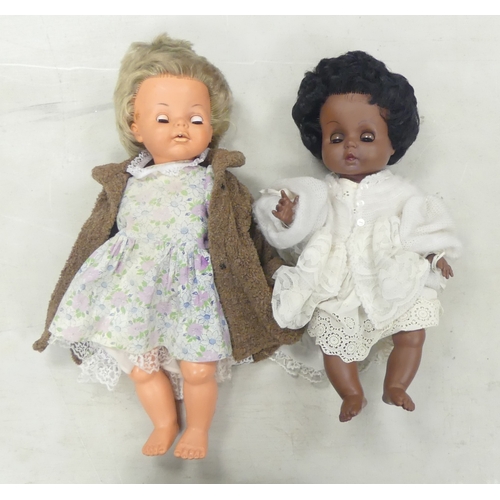 191 - Two vintage plastic jointed dolls. length of longest 50cm