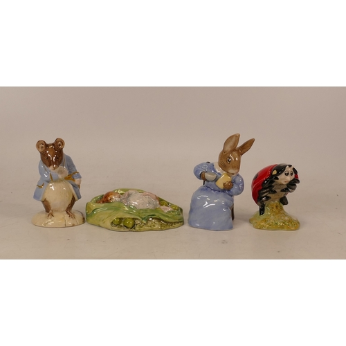 207 - Royal Albert Beatrix Potter Bp Figures to include Cottontail, Gentle Mouse Made a Bow, Timmy Willie ... 