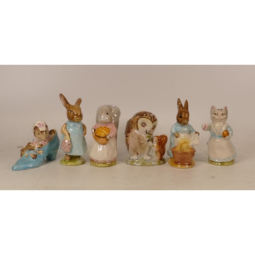 208 - Beswick Beatrix Potter Bp3 Figures to include Old Women who Lived in a Shoe, Cecily Parsley, Mrs Flo... 