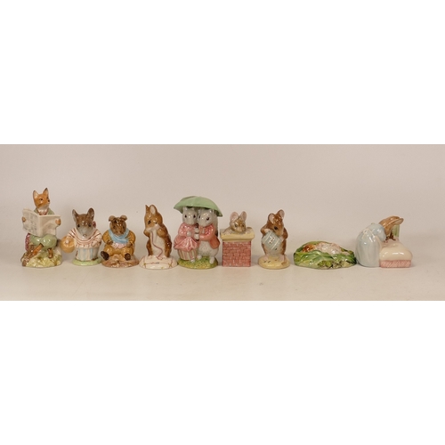 209 - Royal Albert Beatrix Potter BP6 figures to include Goody and Tommy Tiptoes, Foxy Reading, Hunca Munc... 